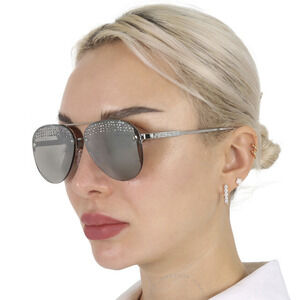 NWT MICHAEL KORS 0MK1135B 18896G Shiny Silver Sunglasses